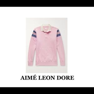 AIMÉ LEON DORE, szS, Logo-Embroidered Striped Cotton-Jersey Rugby Sweatshirt